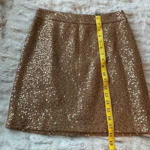 Gold sequin Camel mini Skirt from Ann Taylor Loft